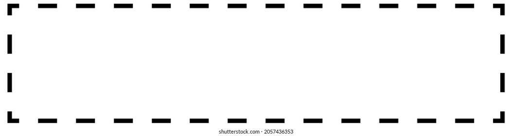 Dashed line border and frame vector element