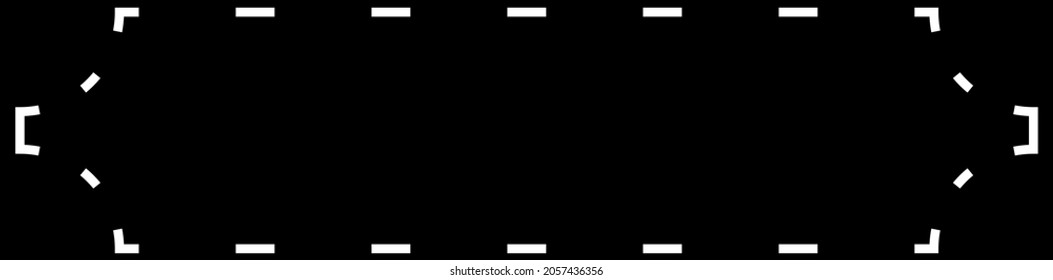 Dashed line border and frame vector element