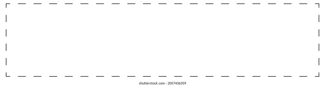 Dashed line border and frame vector element