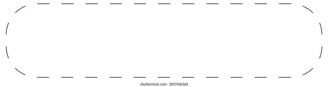 Dashed line border and frame vector element