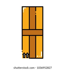 dashed line close delivery box package service