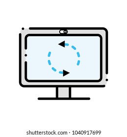 dashed line computer technology loading data information
