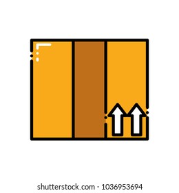 dashed line delivery packgage service to business shipping
