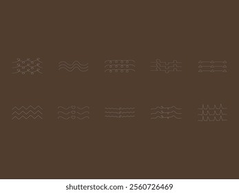 Dashed Line Design Element Set