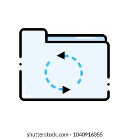 dashed line folder file loading business archive