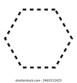 Dashed line frame. isolated on white background. vector illustration. EPS 10