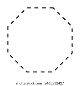 Dashed line frame. isolated on white background. vector illustration. EPS 10