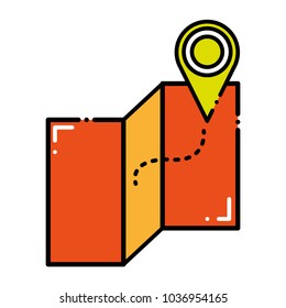 dashed line global map travel with location symbol