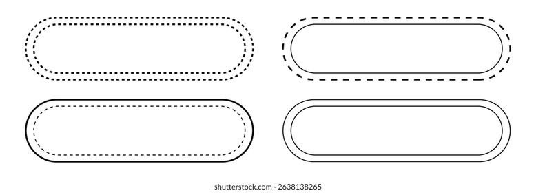 Dashed line long frame. isolated on white background. vector illustration. EPS 10 . - Powered by Shutterstock - Get 15% off with code: PIKWIZARD15
