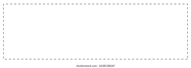 Dashed line long frame. isolated on white background. vector illustration. EPS 10 . - Powered by Shutterstock - Get 15% off with code: PIKWIZARD15