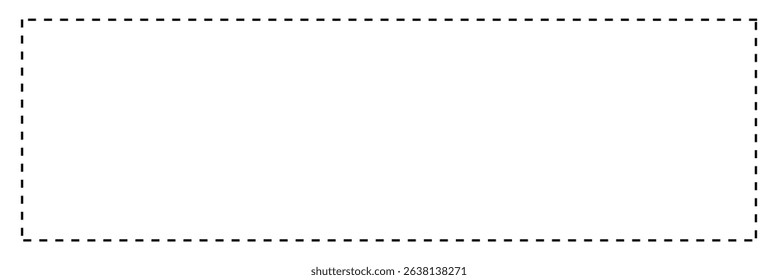 Dashed line long frame. isolated on white background. vector illustration. EPS 10 . - Powered by Shutterstock - Get 15% off with code: PIKWIZARD15