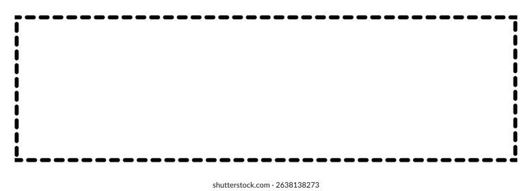 Dashed line long frame. isolated on white background. vector illustration. EPS 10 . - Powered by Shutterstock - Get 15% off with code: PIKWIZARD15
