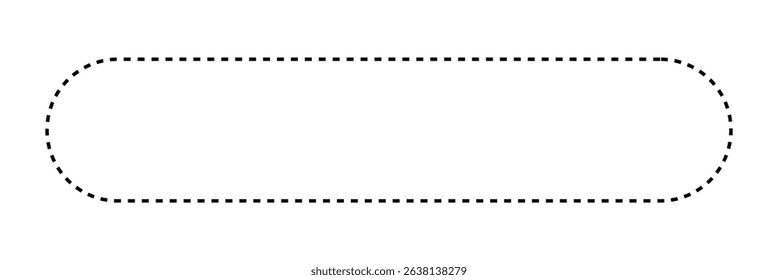 Dashed line long frame. isolated on white background. vector illustration. EPS 10 . - Powered by Shutterstock - Get 15% off with code: PIKWIZARD15