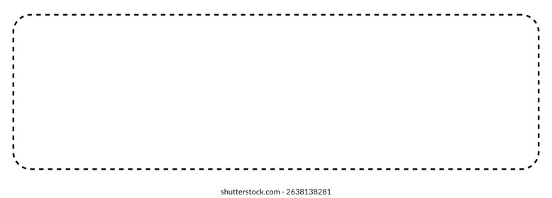 Dashed line long frame. isolated on white background. vector illustration. EPS 10 . - Powered by Shutterstock - Get 15% off with code: PIKWIZARD15