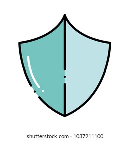 dashed line security shield protection object to privacy