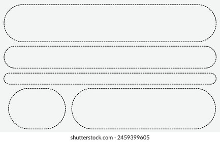 Dashed line squares frame background isolated