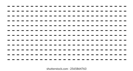 Dashed lines collection. different types of dashed lines. black dashed line set collection isolated on white background. collection of lines for notebook pages. sewing cutting kit in eps 10.