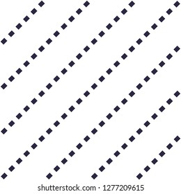Dashed lines minimal vector seamless pattern, abstract background. Simple geometric design. Diagonal parallel stripes. Single color, black and white.
