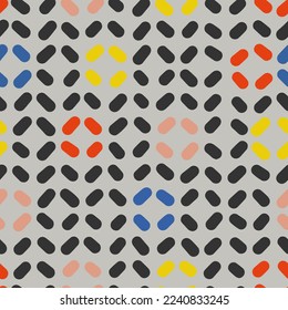 Dashed lines, seamless pattern. Design element for prints, backgrounds, template, web pages and textile pattern.
