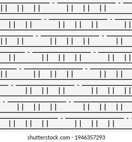 Dashed Lines Seamless Pattern. Monochrome Seamless Pattern. Vector.