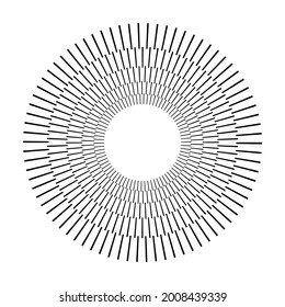 Dashed lines spiral, swirls, and twirls. Concentric, and circular volute, helix vector element