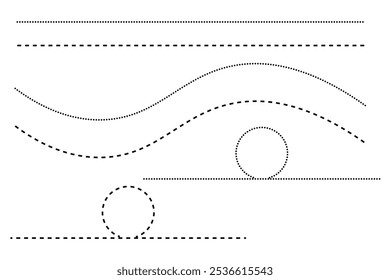 Desenho moderno tracejado rabiscar elemento gráfico ilustração vetorial.