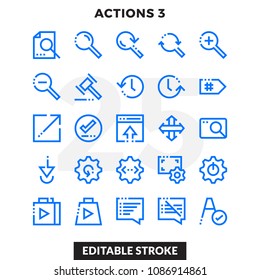 Dashed Outline Icons Pack for UI. Editable Stroke. Pixel perfect thin line vector icon set for web design and website application.