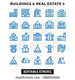 Dashed Outline Icons Pack for UI. Editable Stroke. Pixel perfect thin line vector icon set for web design and website application.