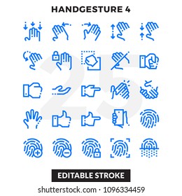 Paquete de iconos de esquema con guiones para la interfaz de usuario. Trazo editable. Pixel perfecto conjunto de iconos de vector de línea delgada para el diseño web y la aplicación web.