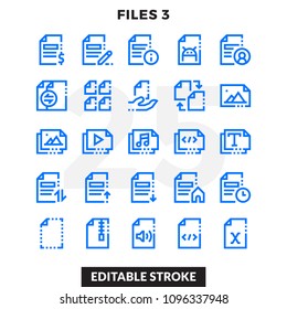 Dashed Outline Icons Pack for UI. Editable Stroke. Pixel perfect thin line vector icon set for web design and website application.