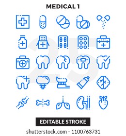 Dashed Outline Icons Pack for UI. Editable Stroke. Pixel perfect thin line vector icon set for web design and website application.