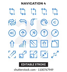 Dashed Outline Icons Pack for UI. Editable Stroke. Pixel perfect thin line vector icon set for web design and website application.