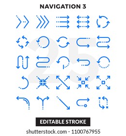 Dashed Outline Icons Pack for UI. Editable Stroke. Pixel perfect thin line vector icon set for web design and website application.