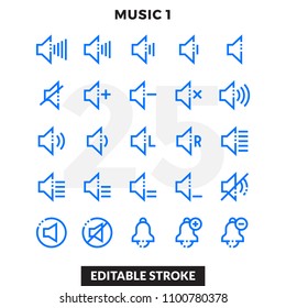 Dashed Outline Icons Pack for UI. Editable Stroke. Pixel perfect thin line vector icon set for web design and website application.