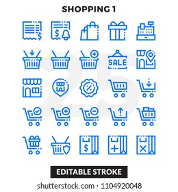 Paquete de iconos de esquema con guiones para la interfaz de usuario. Trazo editable. Pixel perfecto conjunto de iconos de vector de línea delgada para el diseño web y la aplicación web.