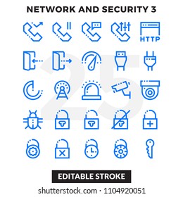 Dashed Outline Icons Pack for UI. Editable Stroke. Pixel perfect thin line vector icon set for web design and website application.