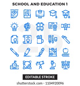 Dashed Outline Icons Pack for UI. Editable Stroke. Pixel perfect thin line vector icon set for web design and website application.