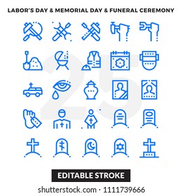 Dashed Outline Icons Pack for UI. Editable Stroke. Pixel perfect thin line vector icon set for web design and website application.