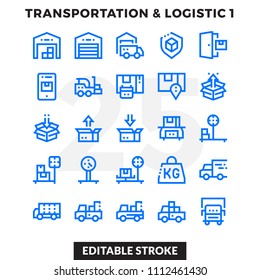 Dashed Outline Icons Pack for UI. Editable Stroke. Pixel perfect thin line vector icon set for web design and website application.