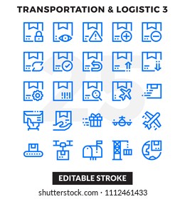 Dashed Outline Icons Pack for UI. Editable Stroke. Pixel perfect thin line vector icon set for web design and website application.