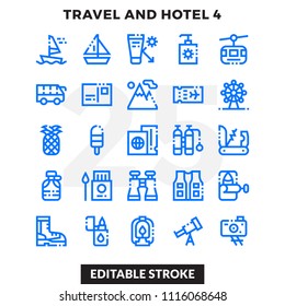 Dashed Outline Icons Pack for UI. Editable Stroke. Pixel perfect thin line vector icon set for web design and website application.