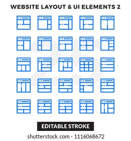 Dashed Outline Icons Pack for UI. Editable Stroke. Pixel perfect thin line vector icon set for web design and website application.