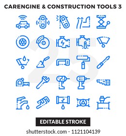 Dashed Outline Icons Pack for UI. Editable Stroke. Pixel perfect thin line vector icon set for web design and website application.