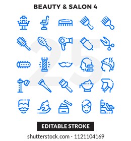 Dashed Outline Icons Pack for UI. Editable Stroke. Pixel perfect thin line vector icon set for web design and website application.