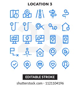 Dashed Outline Icons Pack for UI. Editable Stroke. Pixel perfect thin line vector icon set for web design and website application.