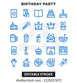 Dashed Outline Icons Pack for UI. Editable Stroke. Pixel perfect thin line vector icon set for web design and website application.
