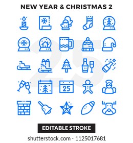 Dashed Outline Icons Pack for UI. Editable Stroke. Pixel perfect thin line vector icon set for web design and website application.