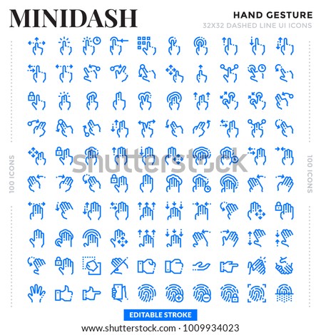 Dashed Outline Icons Pack for UI. Editable Stroke. Pixel perfect thin line vector icon set for web design and website application.