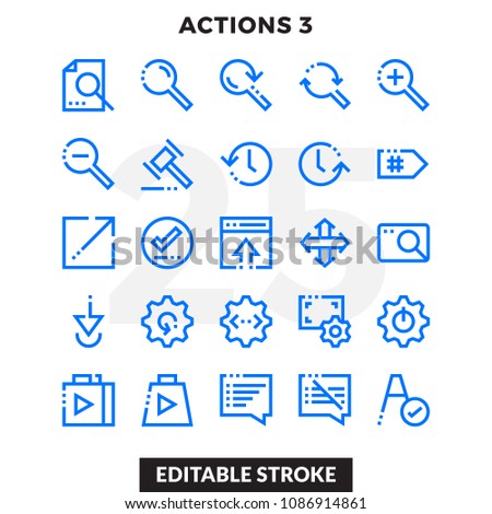 Dashed Outline Icons Pack for UI. Editable Stroke. Pixel perfect thin line vector icon set for web design and website application.