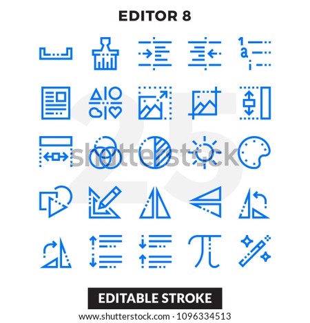 Dashed Outline Icons Pack for UI. Editable Stroke. Pixel perfect thin line vector icon set for web design and website application.